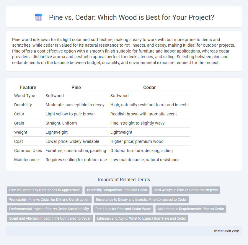 Pine vs. Cedar: Which Wood is Best for Your Project?