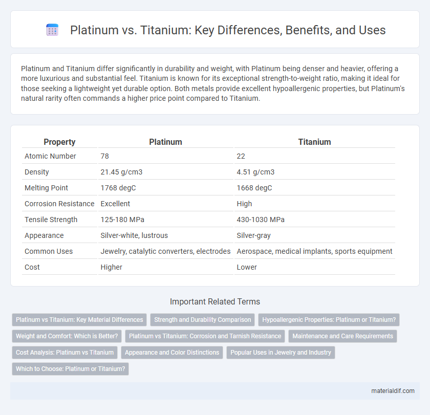 Platinum vs. Titanium: Key Differences, Benefits, and Uses