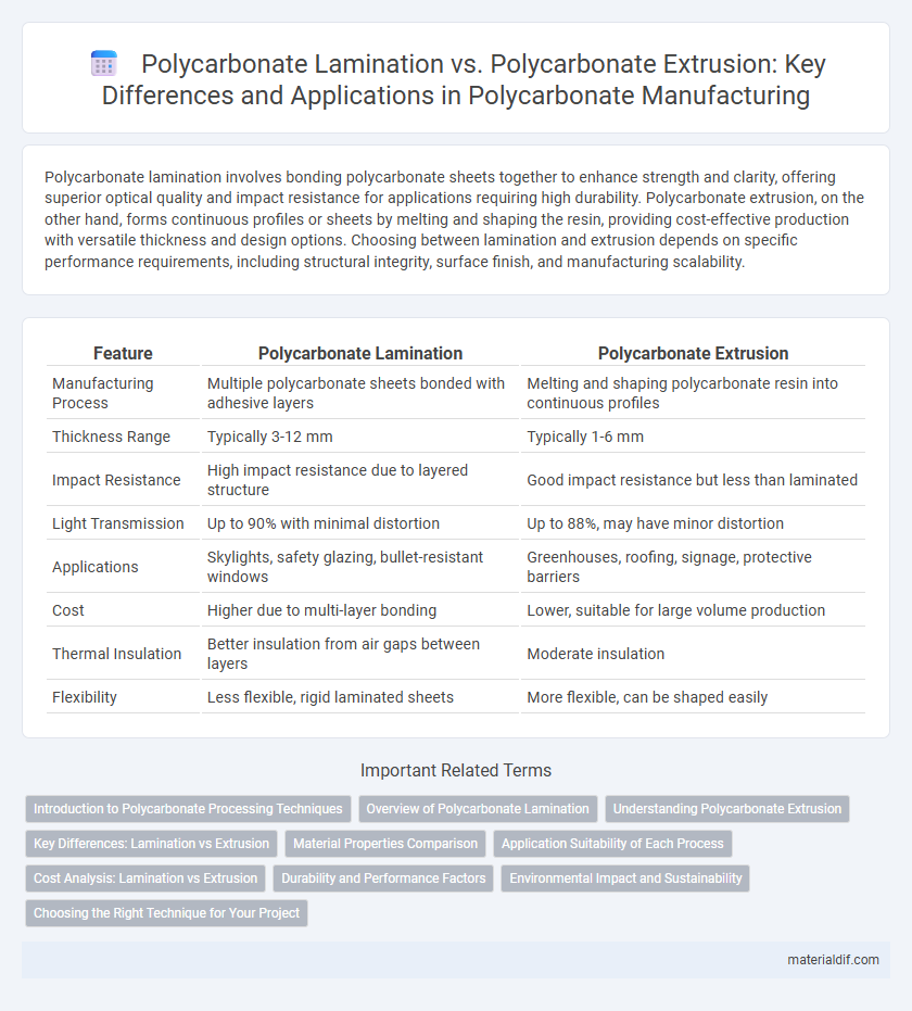 Polycarbonate Lamination vs. Polycarbonate Extrusion: Key Differences and Applications in Polycarbonate Manufacturing