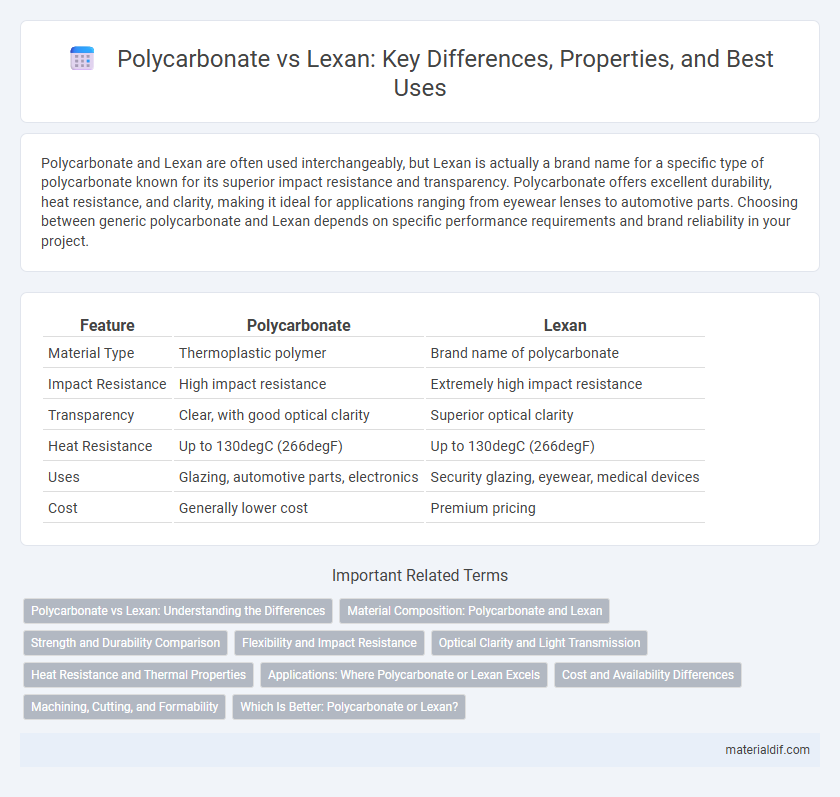 Polycarbonate vs Lexan: Key Differences, Properties, and Best Uses