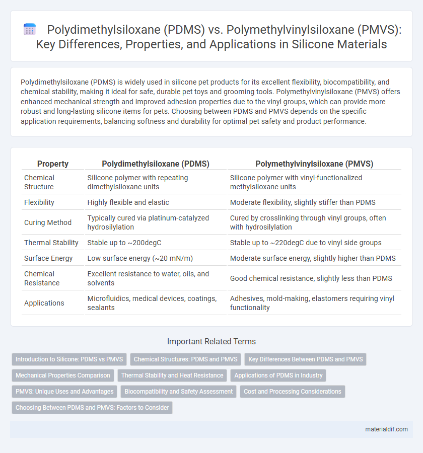 Polydimethylsiloxane (PDMS) vs. Polymethylvinylsiloxane (PMVS): Key Differences, Properties, and Applications in Silicone Materials