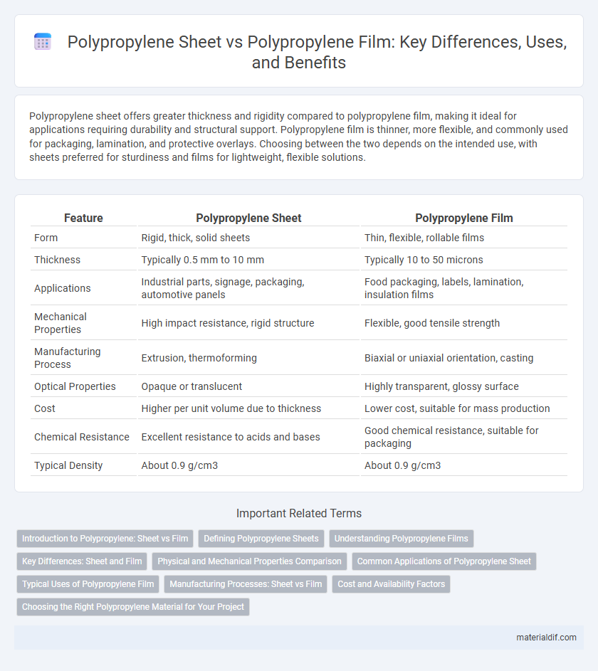 Polypropylene Sheet vs Polypropylene Film: Key Differences, Uses, and Benefits
