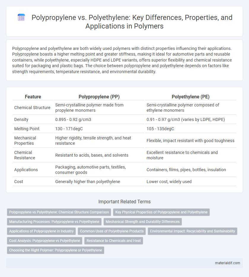 Polypropylene vs. Polyethylene: Key Differences, Properties, and Applications in Polymers