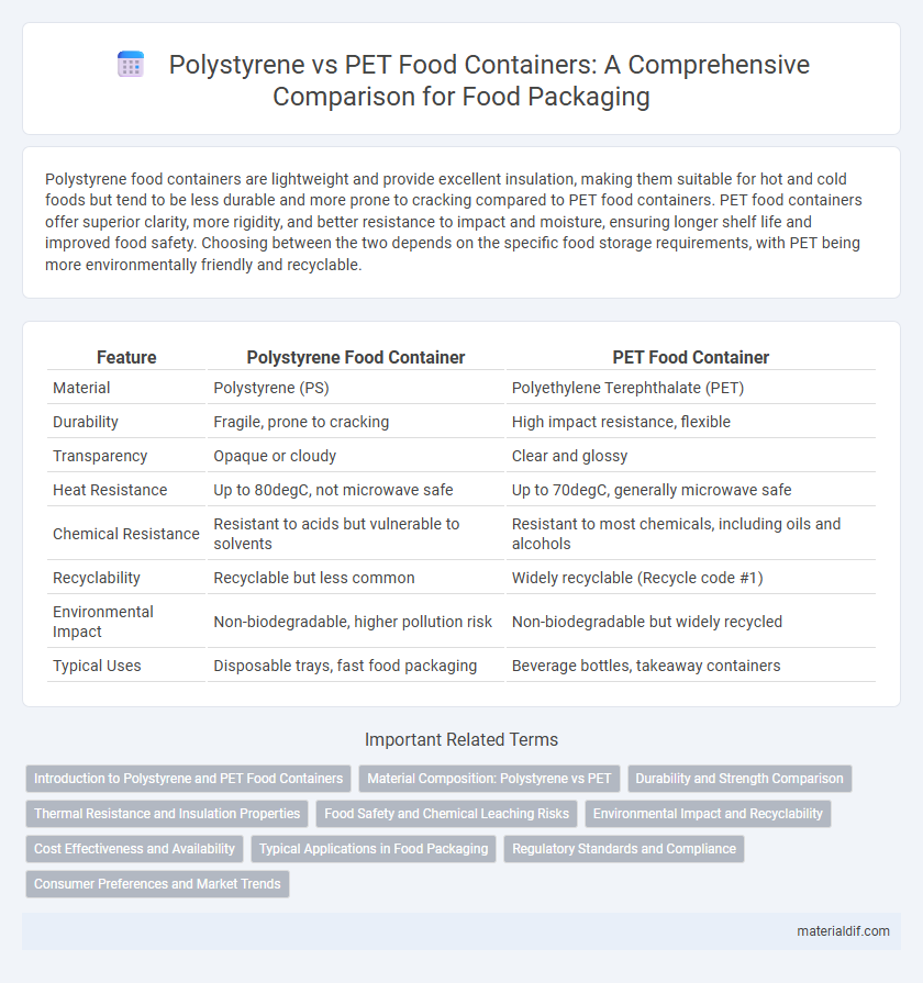 Polystyrene vs PET Food Containers: A Comprehensive Comparison for Food Packaging