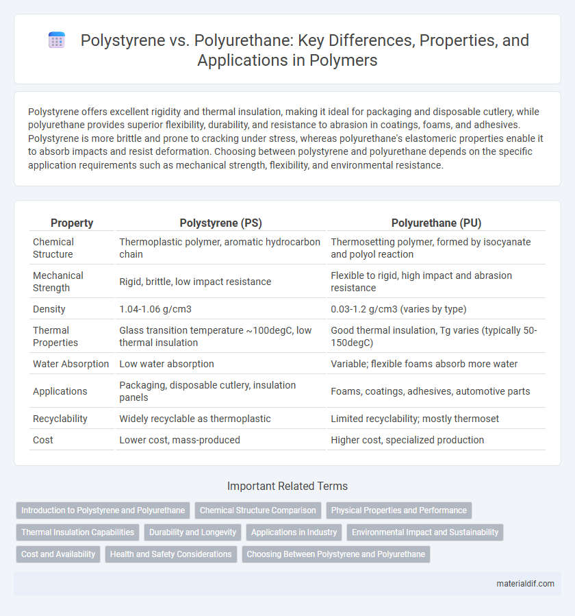 Polystyrene vs. Polyurethane: Key Differences, Properties, and Applications in Polymers