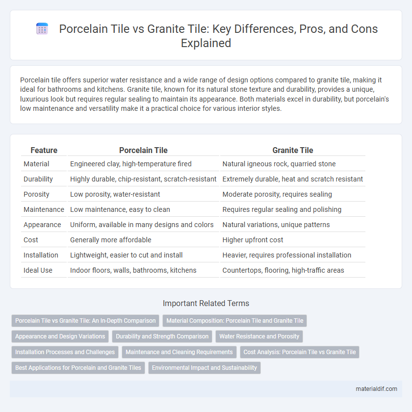 Porcelain Tile vs Granite Tile: Key Differences, Pros, and Cons Explained