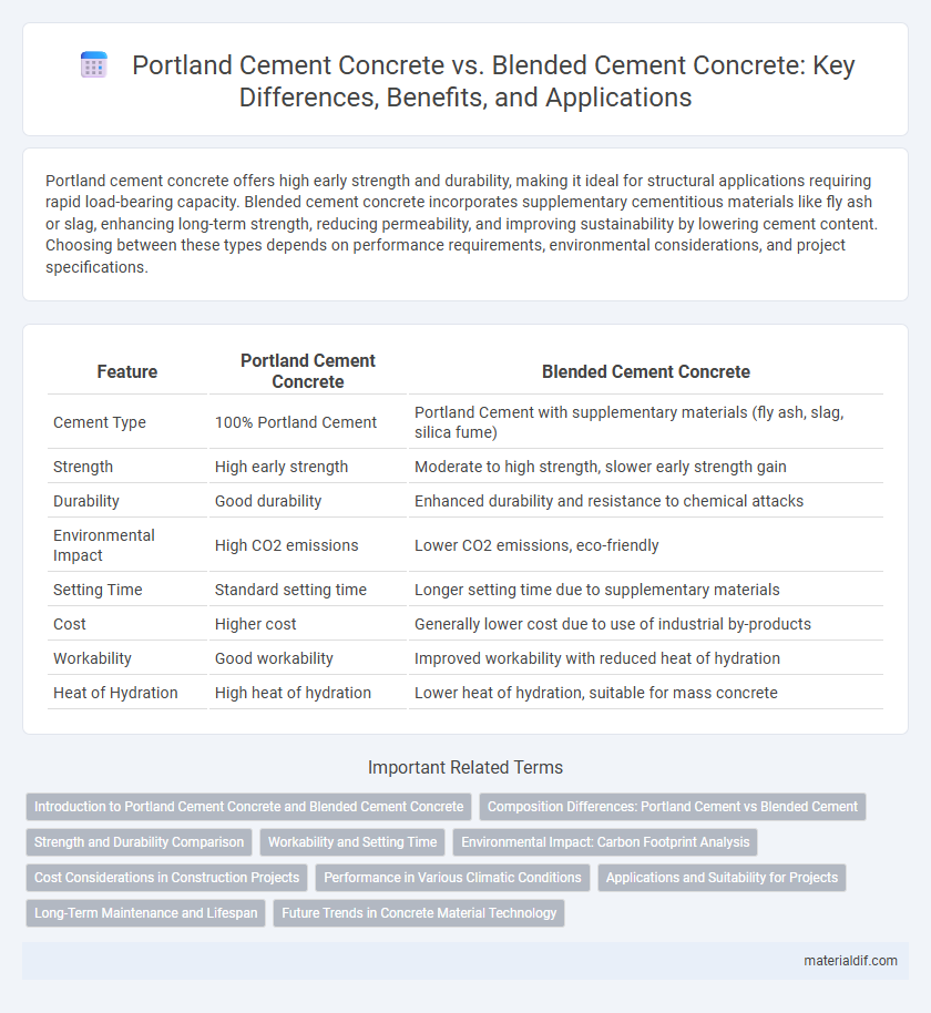Portland Cement Concrete vs. Blended Cement Concrete: Key Differences, Benefits, and Applications