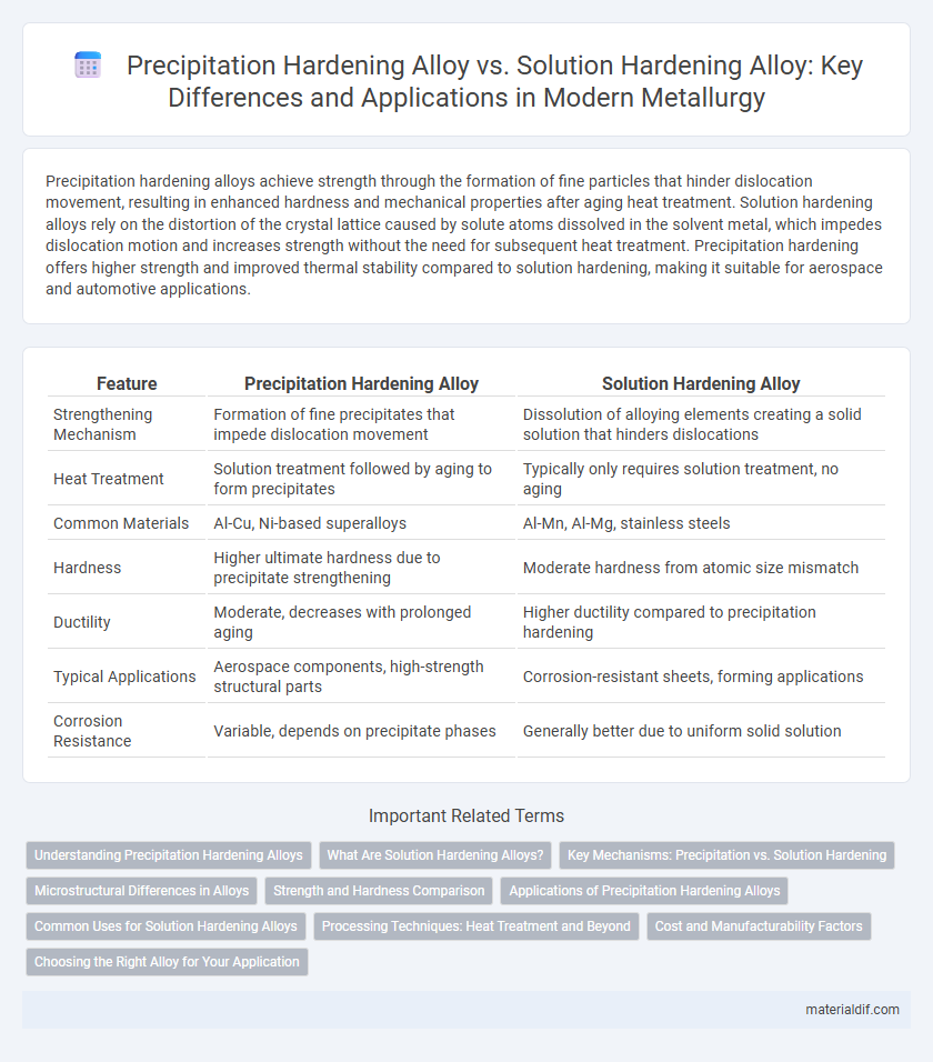 Precipitation Hardening Alloy vs. Solution Hardening Alloy: Key Differences and Applications in Modern Metallurgy