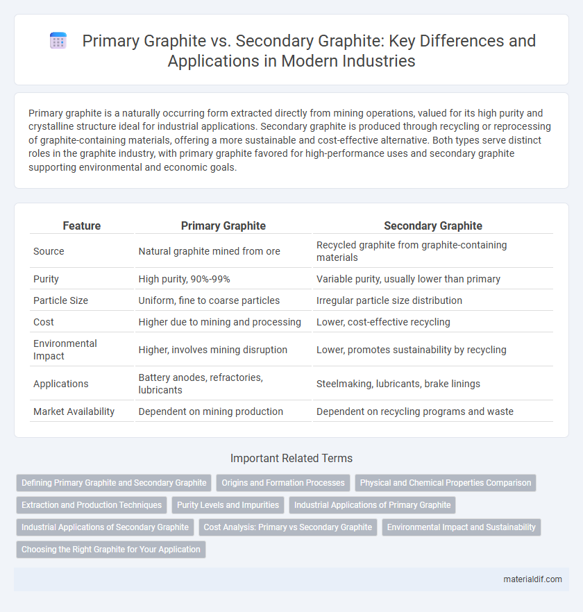 Primary Graphite vs. Secondary Graphite: Key Differences and Applications in Modern Industries