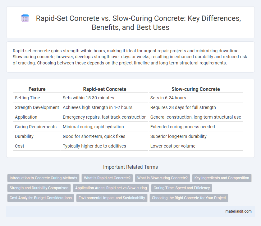 Rapid-Set Concrete vs. Slow-Curing Concrete: Key Differences, Benefits, and Best Uses