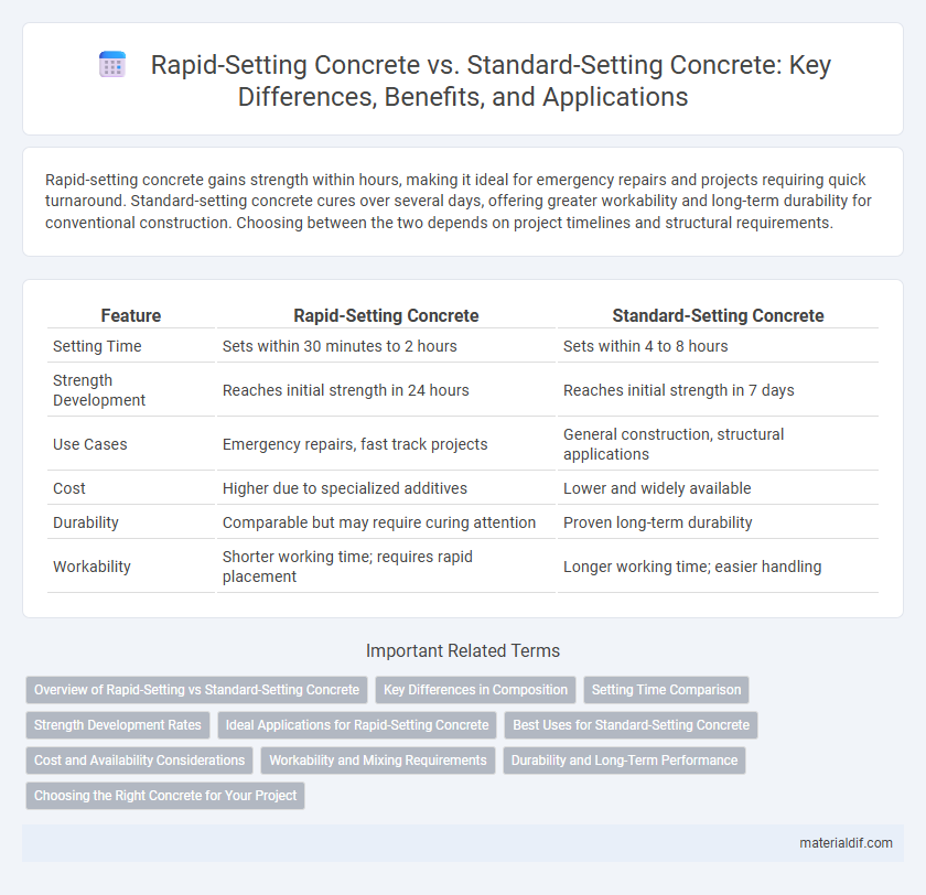Rapid-Setting Concrete vs. Standard-Setting Concrete: Key Differences, Benefits, and Applications
