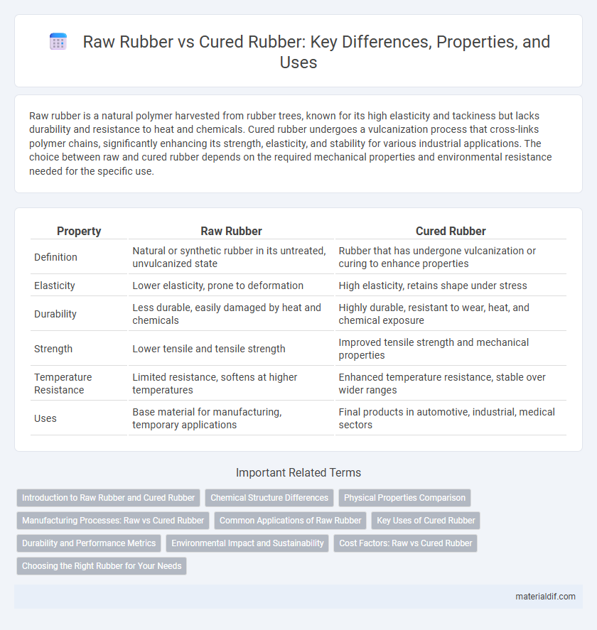 Raw Rubber vs Cured Rubber: Key Differences, Properties, and Uses