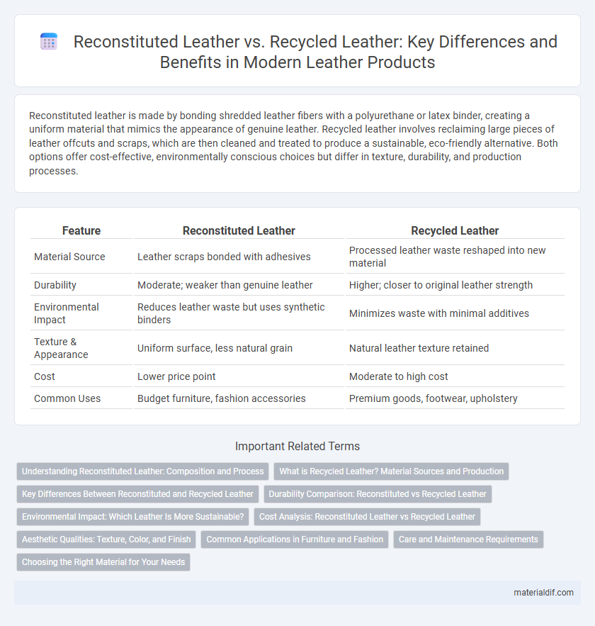 Reconstituted Leather vs. Recycled Leather: Key Differences and Benefits in Modern Leather Products