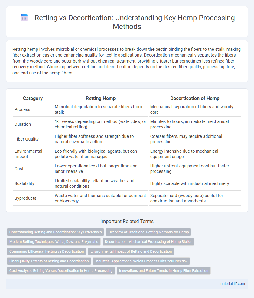 Retting vs Decortication: Understanding Key Hemp Processing Methods
