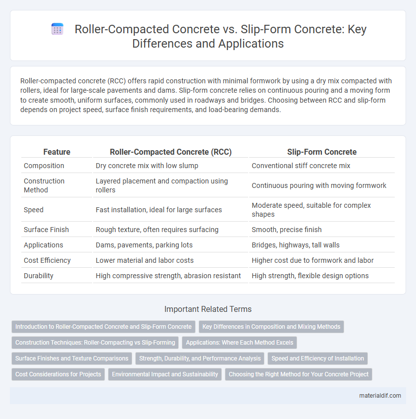 Roller-Compacted Concrete vs. Slip-Form Concrete: Key Differences and Applications