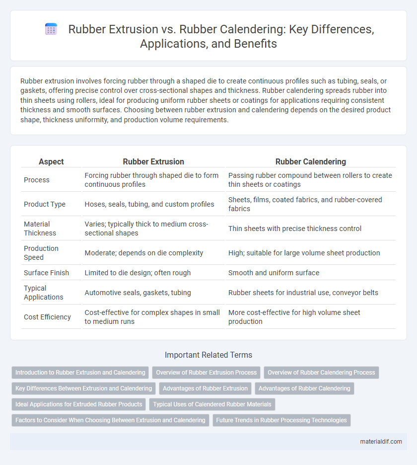 Rubber Extrusion vs. Rubber Calendering: Key Differences, Applications, and Benefits
