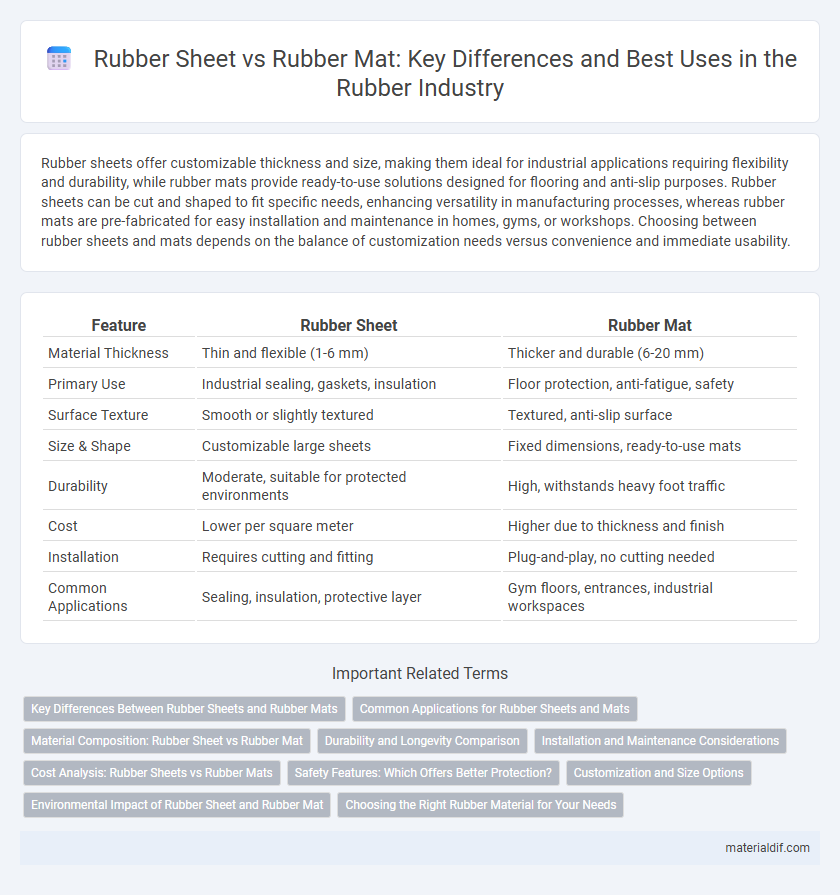 Rubber Sheet vs Rubber Mat: Key Differences and Best Uses in the Rubber Industry