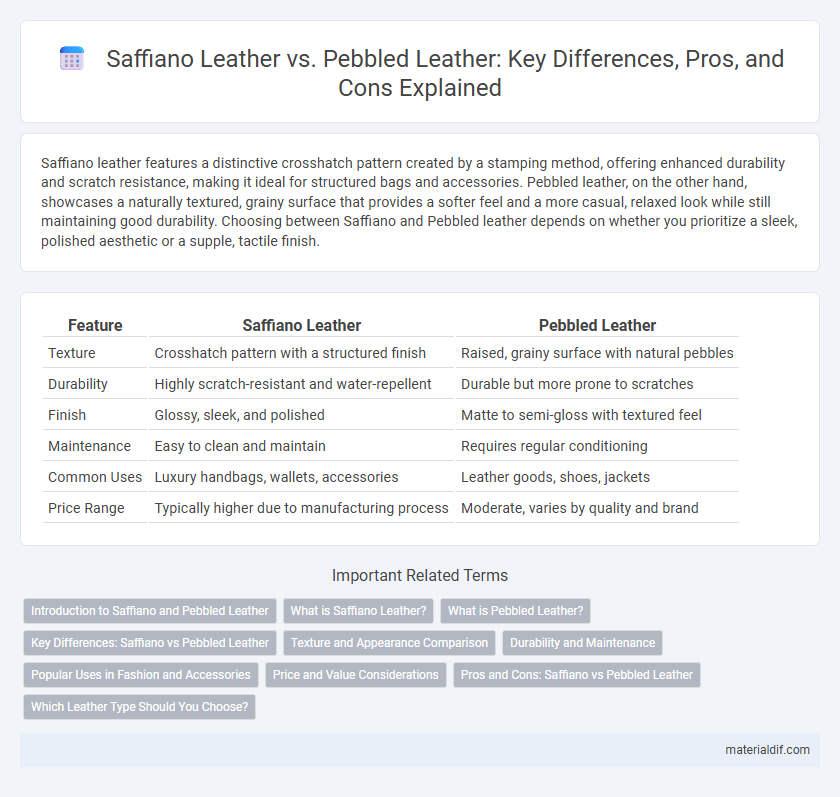 Saffiano Leather vs. Pebbled Leather: Key Differences, Pros, and Cons Explained