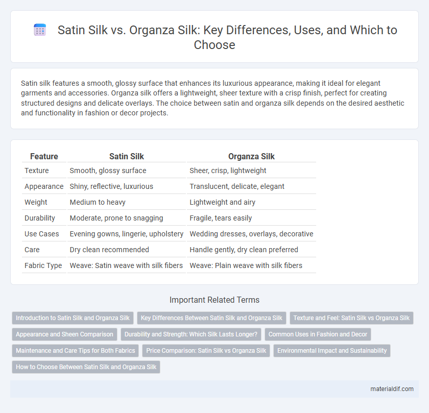 Satin Silk vs. Organza Silk: Key Differences, Uses, and Which to Choose