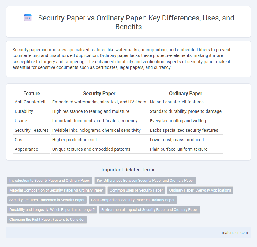 Security Paper vs Ordinary Paper: Key Differences, Uses, and Benefits