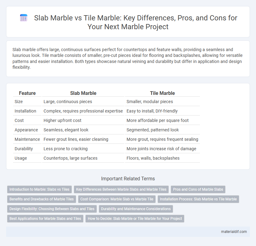 Slab Marble vs Tile Marble: Key Differences, Pros, and Cons for Your Next Marble Project