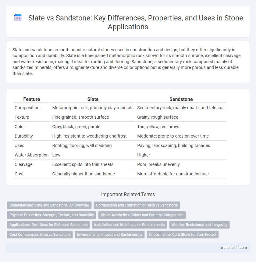 Slate vs Sandstone: Key Differences, Properties, and Uses in Stone Applications