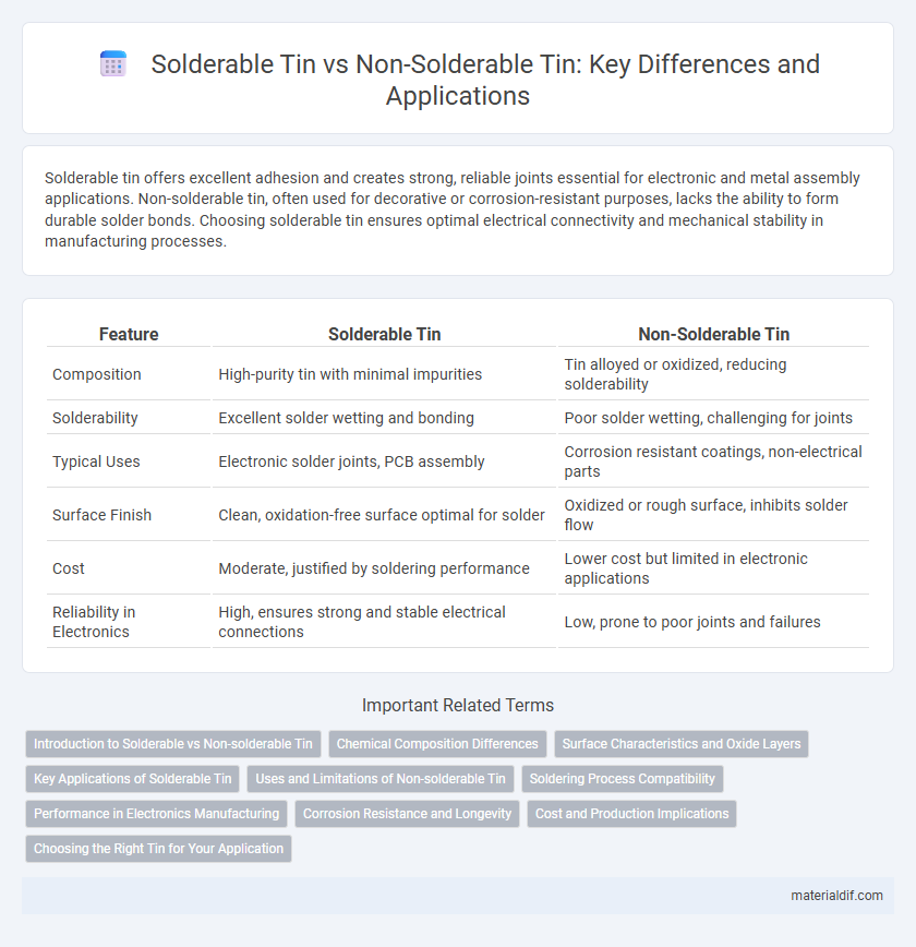 Solderable Tin vs Non-Solderable Tin: Key Differences and Applications