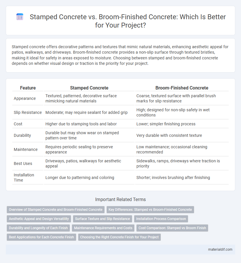 Stamped Concrete vs. Broom-Finished Concrete: Which Is Better for Your Project?