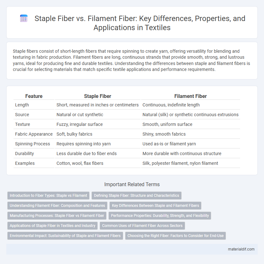 Staple Fiber vs. Filament Fiber: Key Differences, Properties, and Applications in Textiles