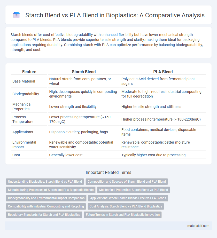Starch Blend vs PLA Blend in Bioplastics: A Comparative Analysis