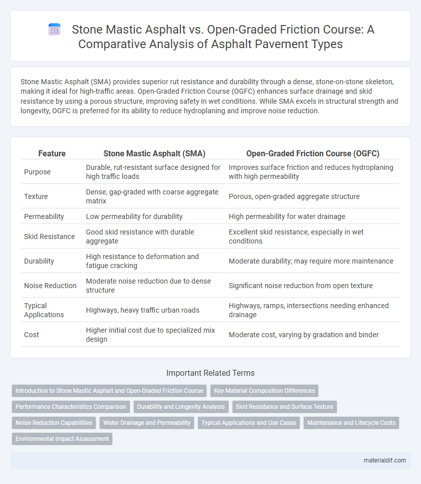 Stone Mastic Asphalt vs. Open-Graded Friction Course: A Comparative Analysis of Asphalt Pavement Types