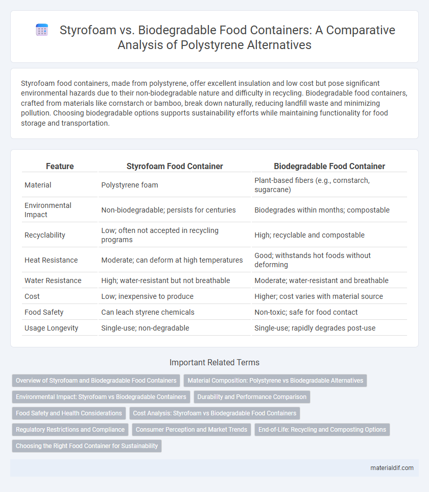 Styrofoam vs. Biodegradable Food Containers: A Comparative Analysis of Polystyrene Alternatives