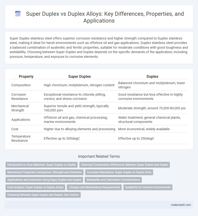 Super Duplex vs Duplex Alloys: Key Differences, Properties, and Applications