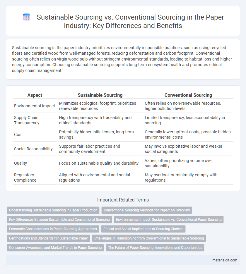 Sustainable Sourcing vs. Conventional Sourcing in the Paper Industry: Key Differences and Benefits