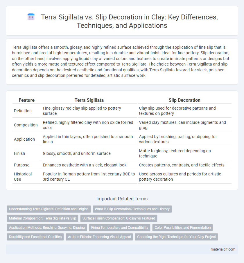 Terra Sigillata vs. Slip Decoration in Clay: Key Differences, Techniques, and Applications
