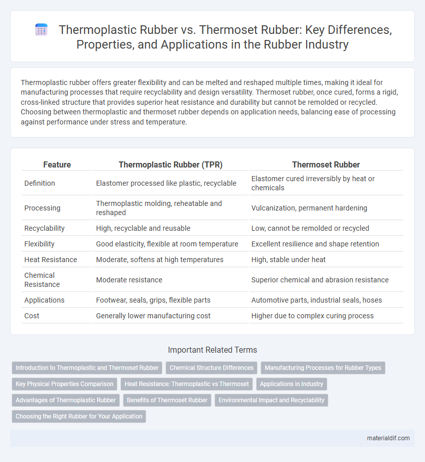 Thermoplastic Rubber vs. Thermoset Rubber: Key Differences, Properties, and Applications in the Rubber Industry