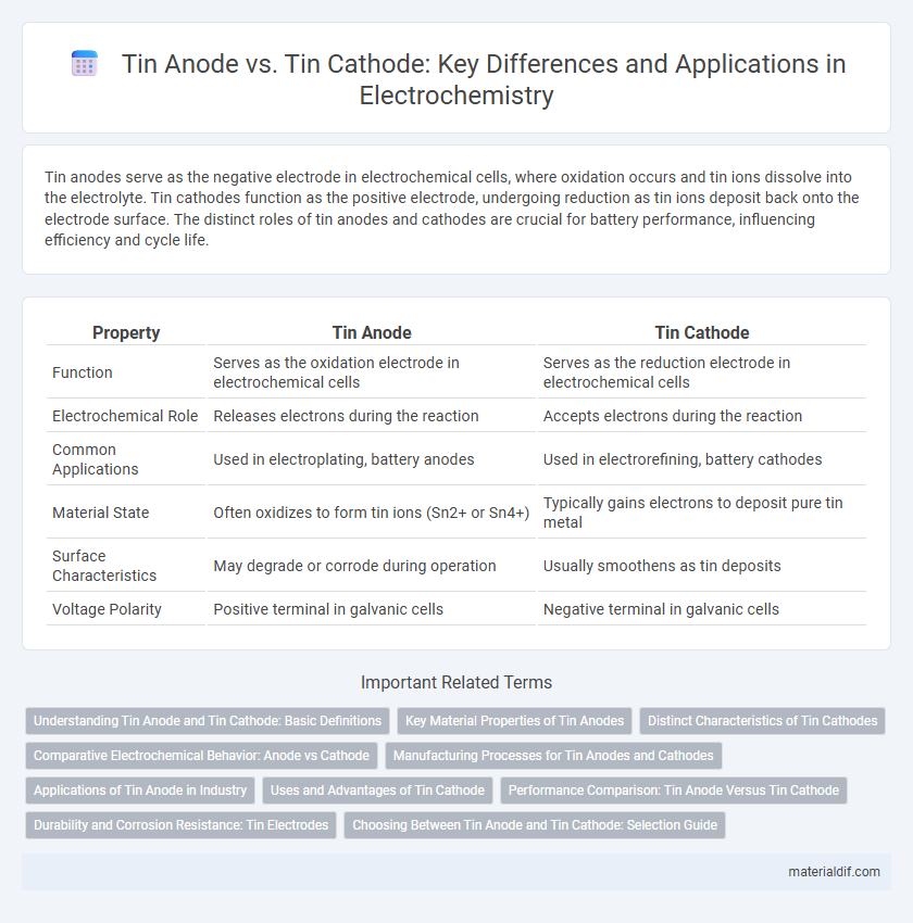 Tin Anode vs. Tin Cathode: Key Differences and Applications in Electrochemistry