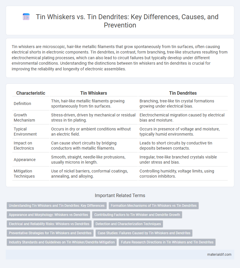 Tin Whiskers vs. Tin Dendrites: Key Differences, Causes, and Prevention