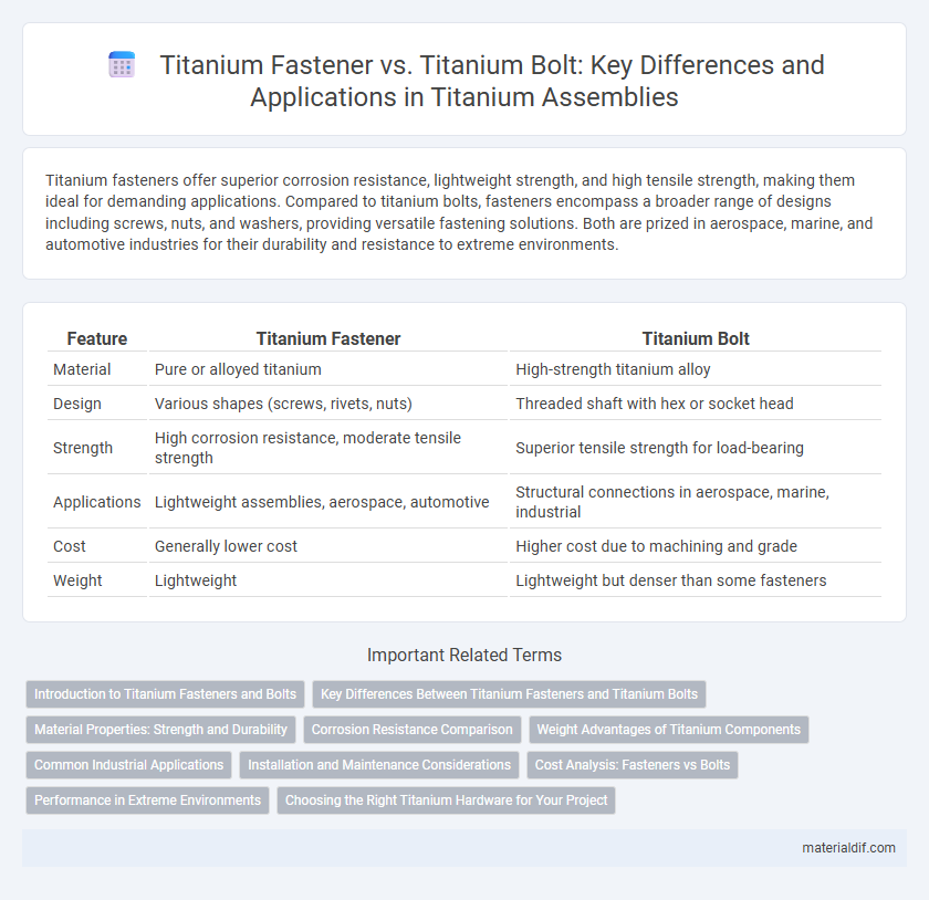 Titanium Fastener vs. Titanium Bolt: Key Differences and Applications in Titanium Assemblies