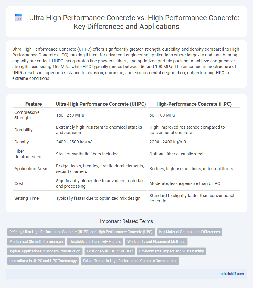 Ultra-High Performance Concrete vs. High-Performance Concrete: Key Differences and Applications