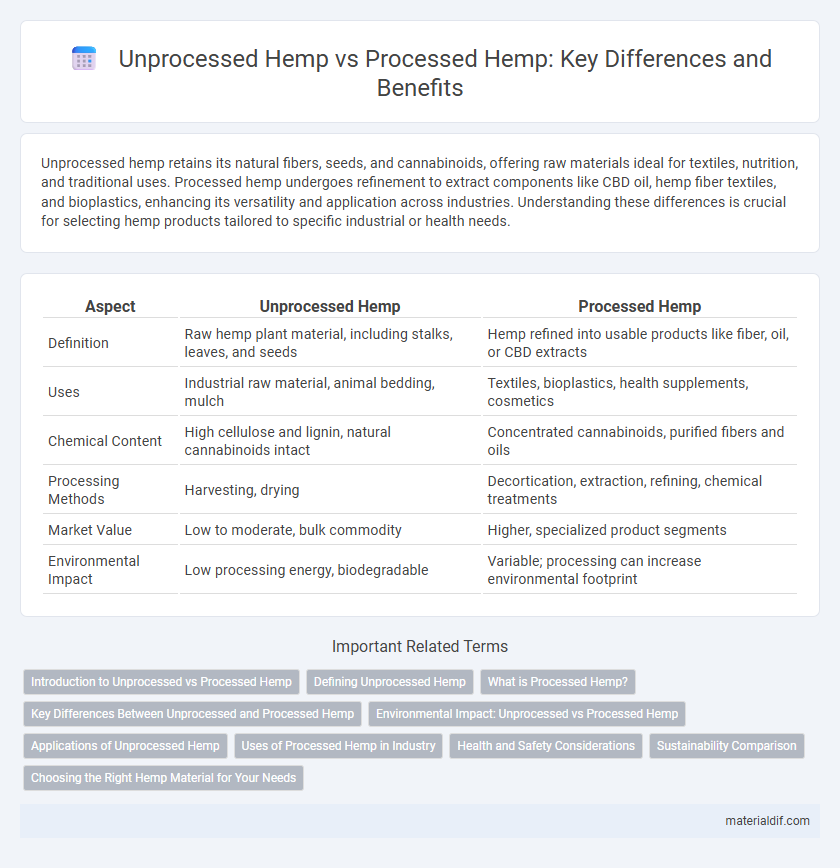 Unprocessed Hemp vs Processed Hemp: Key Differences and Benefits