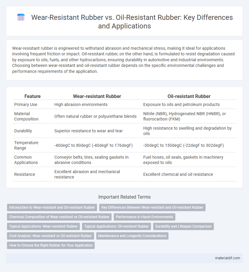 Wear-Resistant Rubber vs. Oil-Resistant Rubber: Key Differences and Applications