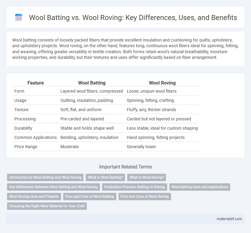 Wool Batting vs. Wool Roving: Key Differences, Uses, and Benefits