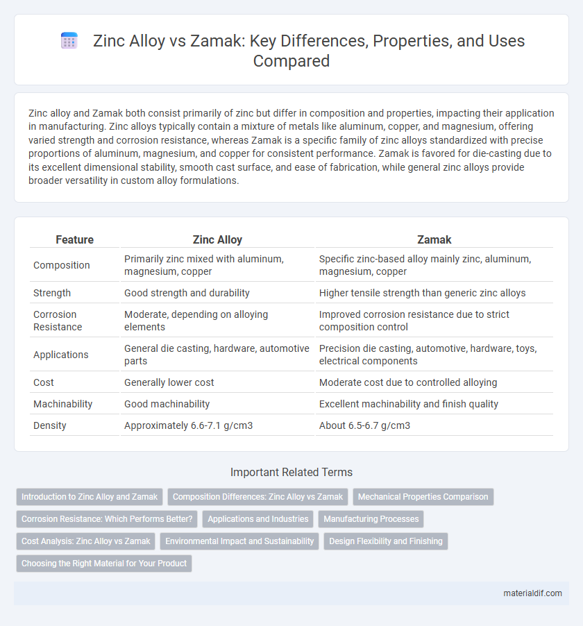 Zinc Alloy vs Zamak: Key Differences, Properties, and Uses Compared