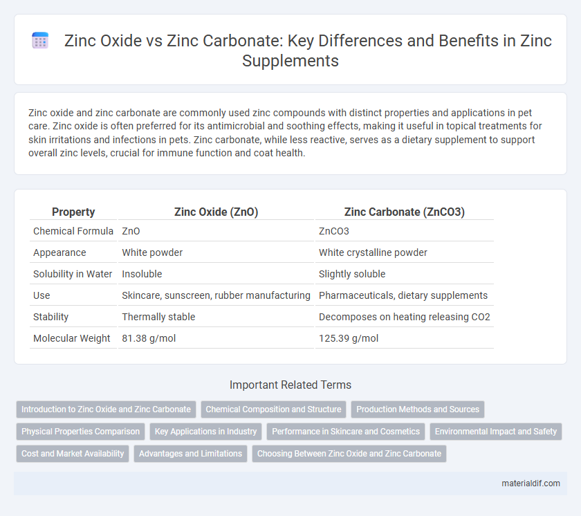 Zinc Oxide vs Zinc Carbonate: Key Differences and Benefits in Zinc Supplements