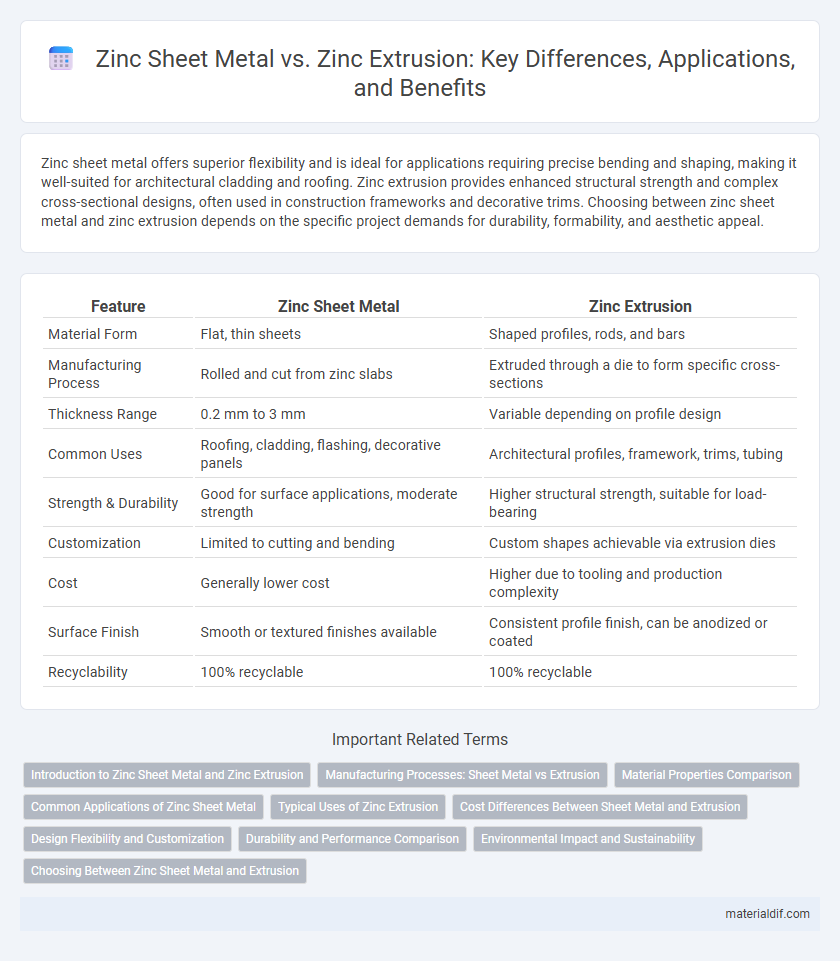 Zinc Sheet Metal vs. Zinc Extrusion: Key Differences, Applications, and Benefits