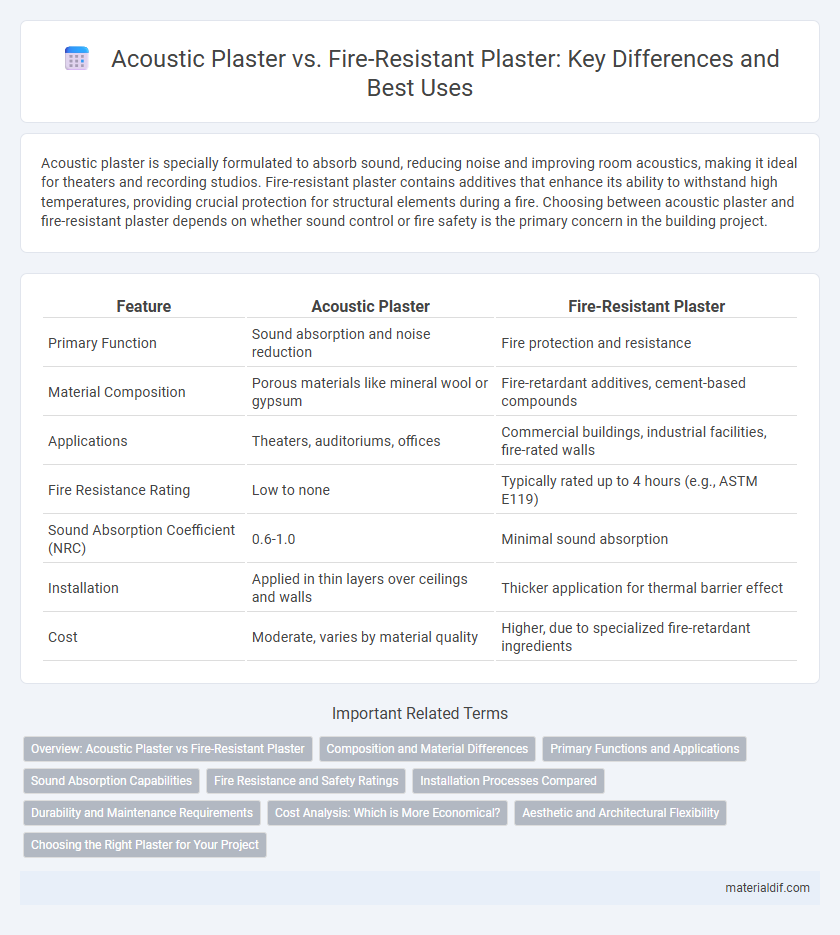 Acoustic Plaster vs. Fire-Resistant Plaster: Key Differences and Best Uses