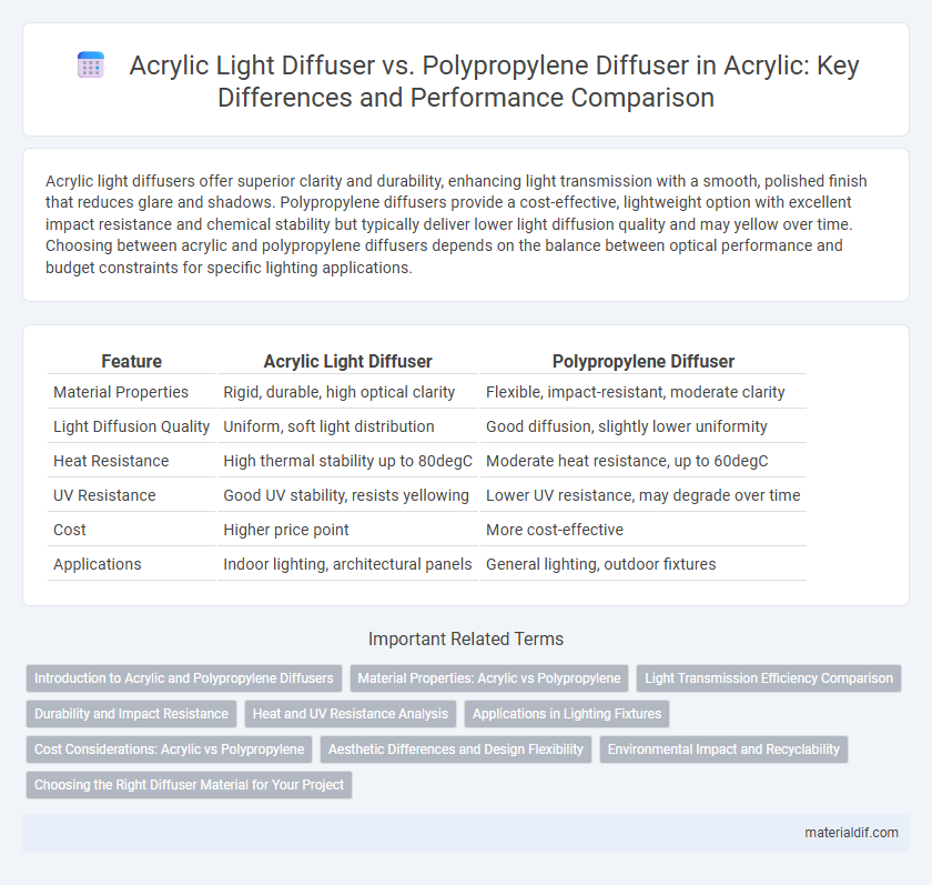 Acrylic Light Diffuser vs. Polypropylene Diffuser in Acrylic: Key Differences and Performance Comparison