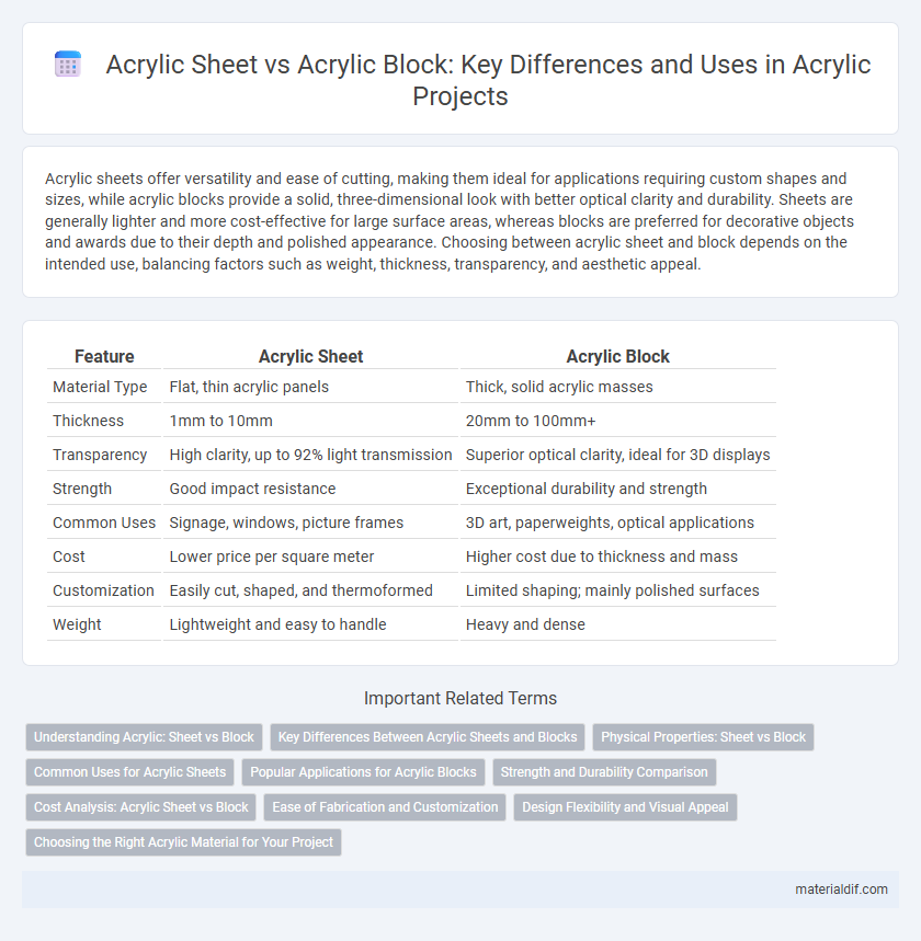 Acrylic Sheet vs Acrylic Block: Key Differences and Uses in Acrylic Projects