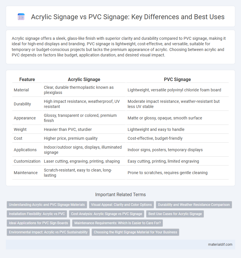 Acrylic Signage vs PVC Signage: Key Differences and Best Uses